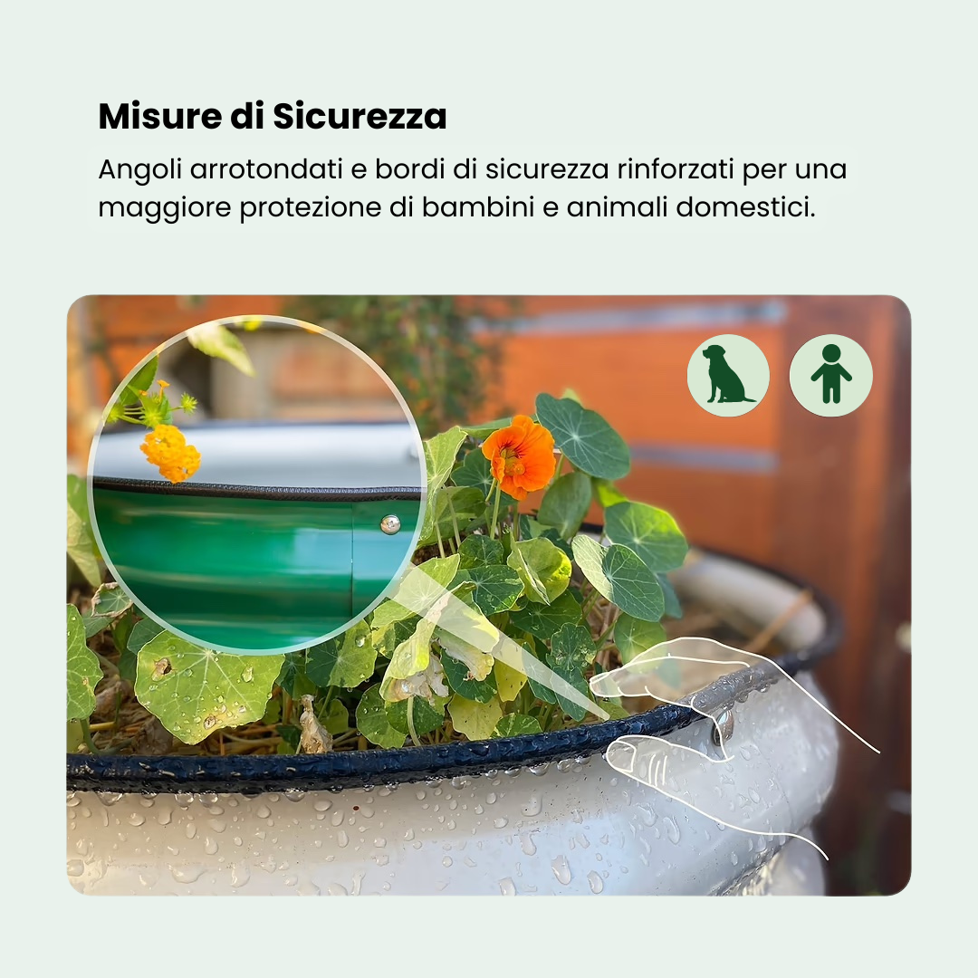 Fioriera Rotonda in Metallo - Altezza 43 cm
