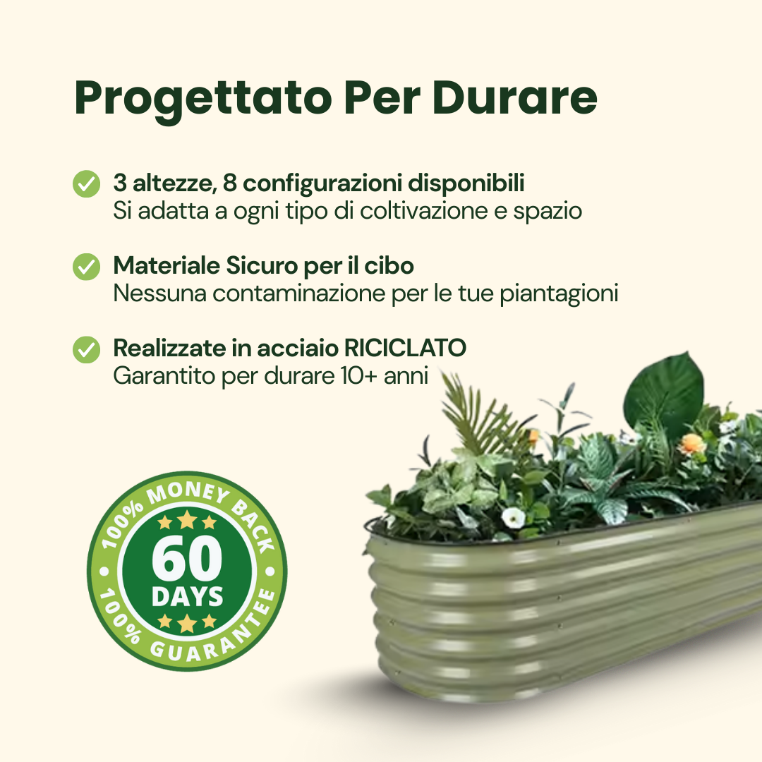 Kit Orto Rialzato 8 in 1 – H43 cm