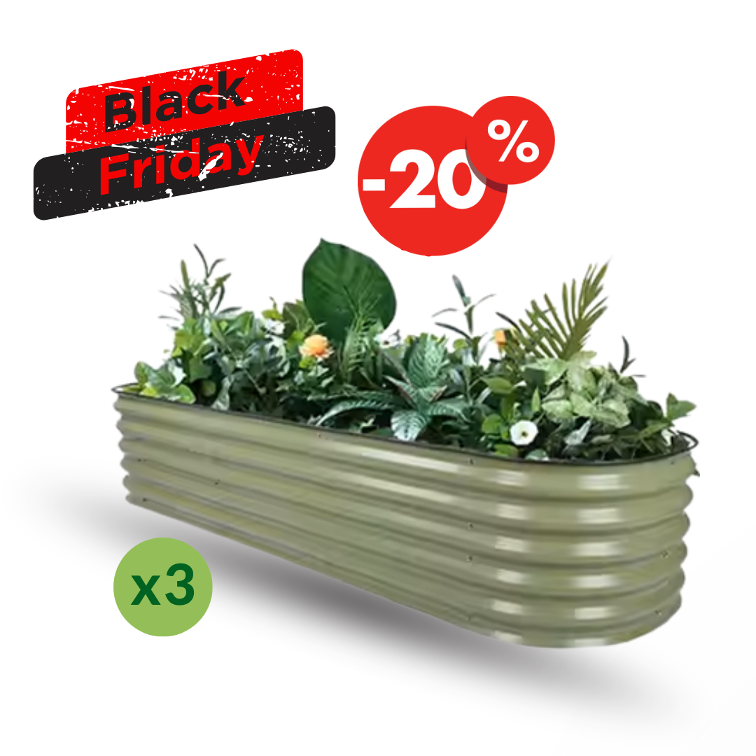 KIT Fioriera Rialzata H43cm x3 Verde