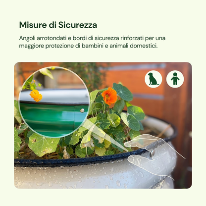 Fioriera Rotonda in Metallo - H43 cm