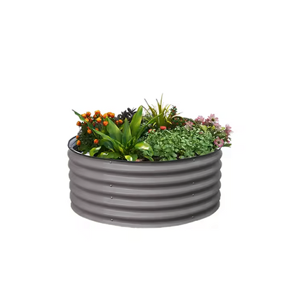 Fioriera Rotonda in Metallo - Altezza 43 cm